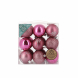 Palle natalizie in plastica riciclata Mix rosa 27 pz 6 cm