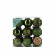 Palline natalizie ecosostenibili Mix verde 27 pz 6 cm