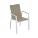 Sedia con braccioli New Fusion Bianco e Beige
