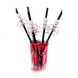 Set 5 cannucce Halloween in carta con scheletrini