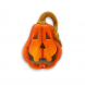 Zucca Halloween con led in terracotta H15,5cm