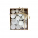 Mini box natalizio con sfere e palline assortite Bianco glitter INGE-Sfere