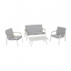 Set salotto da esterno Micol 4 posti Bianco