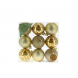 Palline di Natale in plastica mix Oro 9pz 6cm