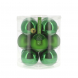 Palline di Natale in vetro mix Verde 12pz 8cm