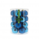 Palline di Natale in vetro mix Blu 20pz 6cm