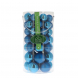 Palline di Natale in vetro mix Blu 48pz 5/6/7cm