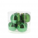 Maxi palline di Natale in vetro mix Verde 6pz 10cm