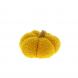 Zucca decorativa peluche Teddy-Giallo-14 cm
