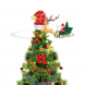 Puntale albero slitta con rotazione, luce e musica
