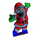 Babbo Natale luminoso effetto Infinity H60 cm