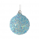 Sfera azzurra con perline e paillettes