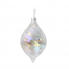 Goccia twist appendibile trasparente iridescente H16 cm