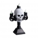 Candelabro Halloween con teschio e luci