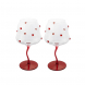 Set 2 calici con cuori in vetro borosilicato WD Lifestyle
