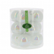Palline di Natale di vetro Set 12 pz 8 cm Bianco iridescente Inge