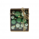Mini box natalizio con palline assortite Verde glitter INGE
