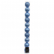 Set 10 palline di Natale 6cm Azzurro