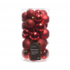 Set 30 palline di Natale 4/5/6cm Rosso