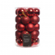 Set 34 palline di Natale 8cm-Rosso - palline
