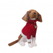 Cane decorativo con maglione rosso e campanella