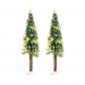 Set 2 alberi led a batteria Villaggio di Natale