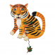 Orologio Tigre da parete con pendolo