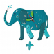 Orologio Elefante da parete con pendolo