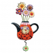 Orologio da parete Annaffiatoio e Fiori con pendolo