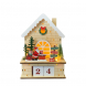 Calendario natalizio in legno con Babbo Natale e LED