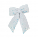 Fiocco imbottito bianco iridescente con paillettes