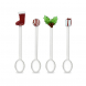 Set 4 cucchiaini in vetro borosilicato Linea NATALE WD Lifestyle