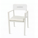 Sedia con braccioli Gemini alluminio Champagne