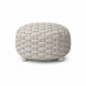 Pouf outdoor intrecciato in corda e alluminio