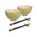 Set 2 Coppette in ceramica con bacchette