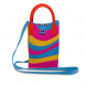 Portacellulare a maglia con motivo a onde – Multicolor Pop