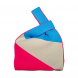Borsa a nodo giapponese in maglia – fasce colorate Multicolor