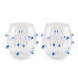 Set 2 Bicchieri acqua in vetro – Decoro "Spine" Azzurre