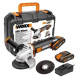 Kit smerigliatrice angolare a batteria 20V Worx WX800