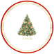 Piatti maxi Christmas Teddy - 6 pezzi, 33 cm