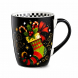 Mug natalizia Calza nera in porcellana 430 ml