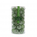 Tubo da 48 sfere in vetro verde salvia da 5, 6 e 7 cm