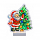 Babbo Natale con albero luminoso effetto infinity H 22 cm
