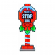Cartello Santa Stop Here luminoso infinity H 90 cm