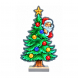 Babbo Natale con albero luminoso effetto infinity H 66 cm