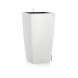 Vaso alto cubico color bianco lechuza