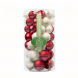 Palline rosse e bianche per albero di Natale 48 pz Inge