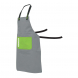 Grembiule da giardinaggio lavabile grigio con tasca