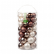 Palline di Natale in vetro mix marrone Tubo da 48 pz