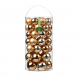 Sfere natalizie in vetro mix oro tubo 48 pz